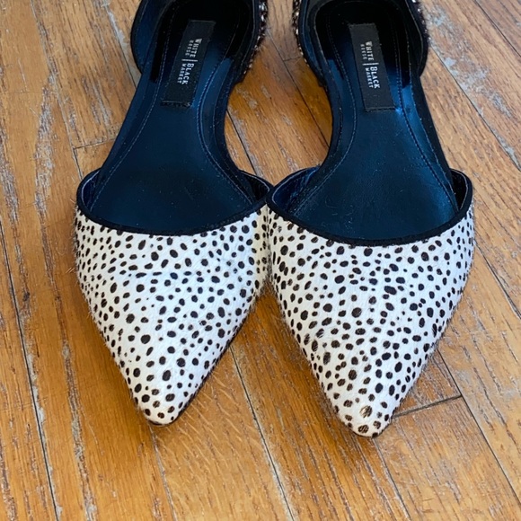 White House Black Market D’Orsay Horsehair Flats Size 6 Animal print - Picture 10 of 10